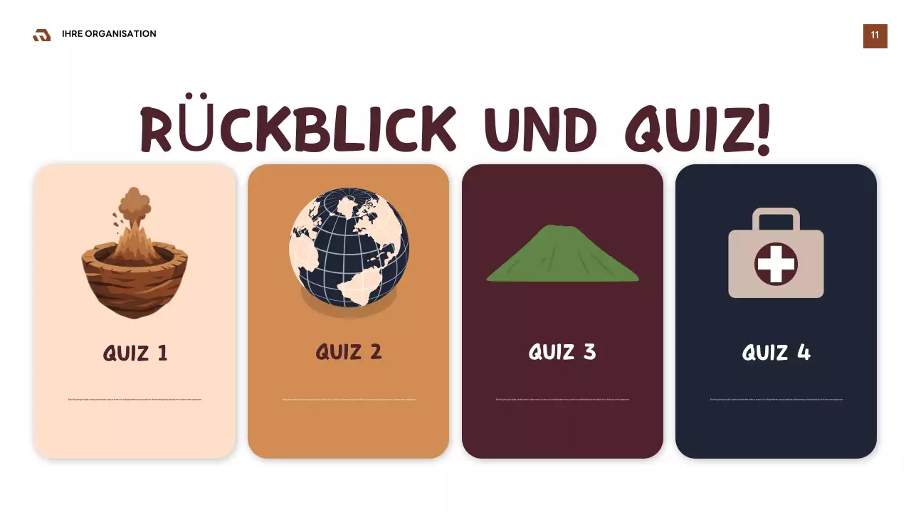 Brauner Retro-Geologieführer Präsentation