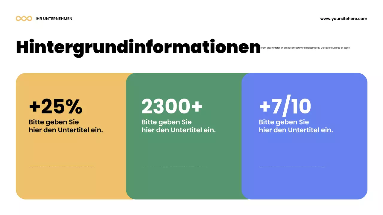 Farbenfrohe, moderne Teamankündigung Präsentation