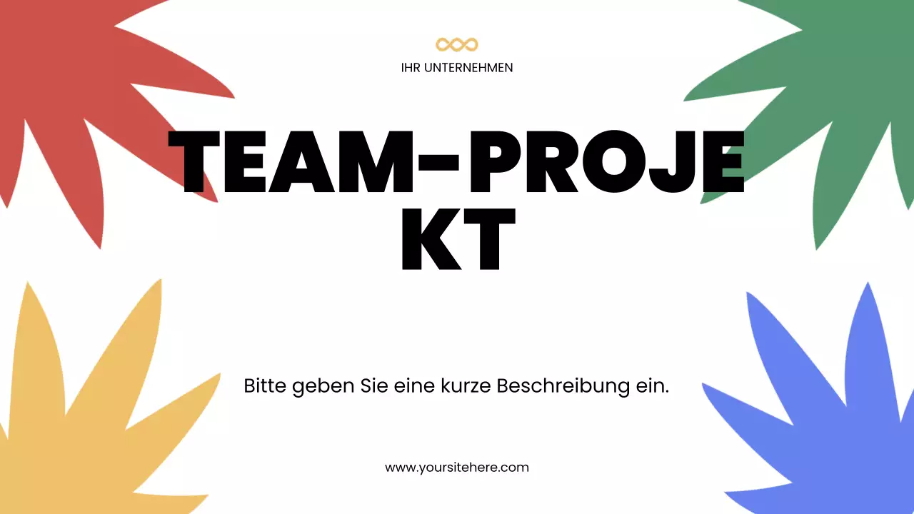 Farbenfrohe, moderne Teamankündigung Präsentation