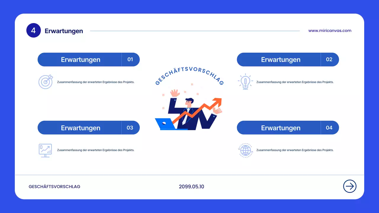 Blaue moderne Antragsplanung