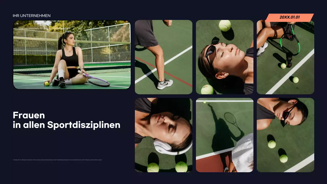 Rote moderne Sportankündigung Präsentation