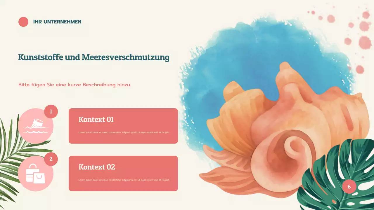 Korallentropische Lernpräsentation