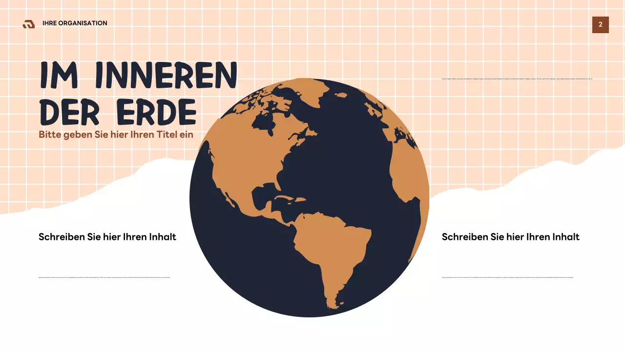 Brauner Retro-Geologieführer Präsentation