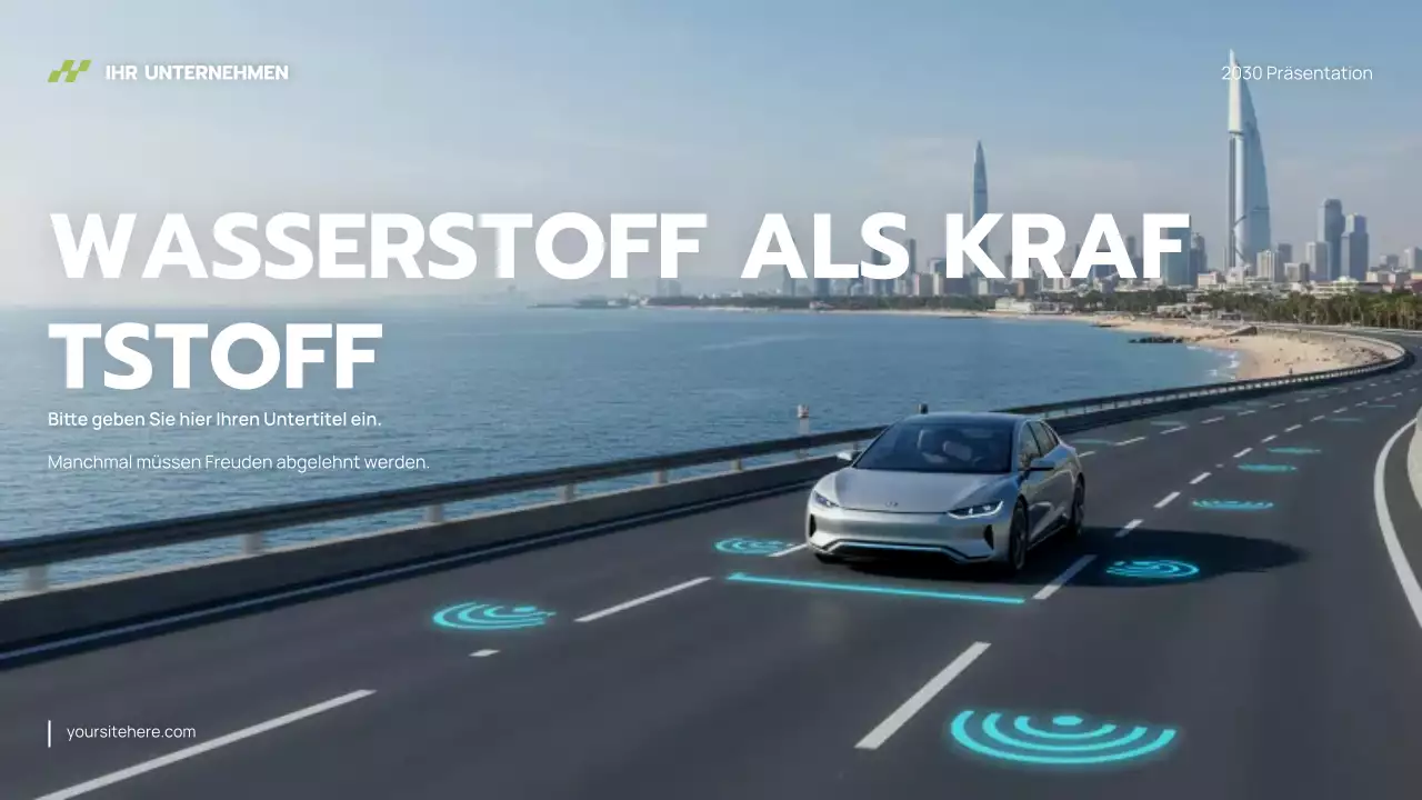 Grauer moderner Wasserstoff Präsentation