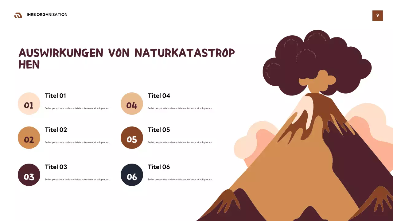 Brauner Retro-Geologieführer Präsentation