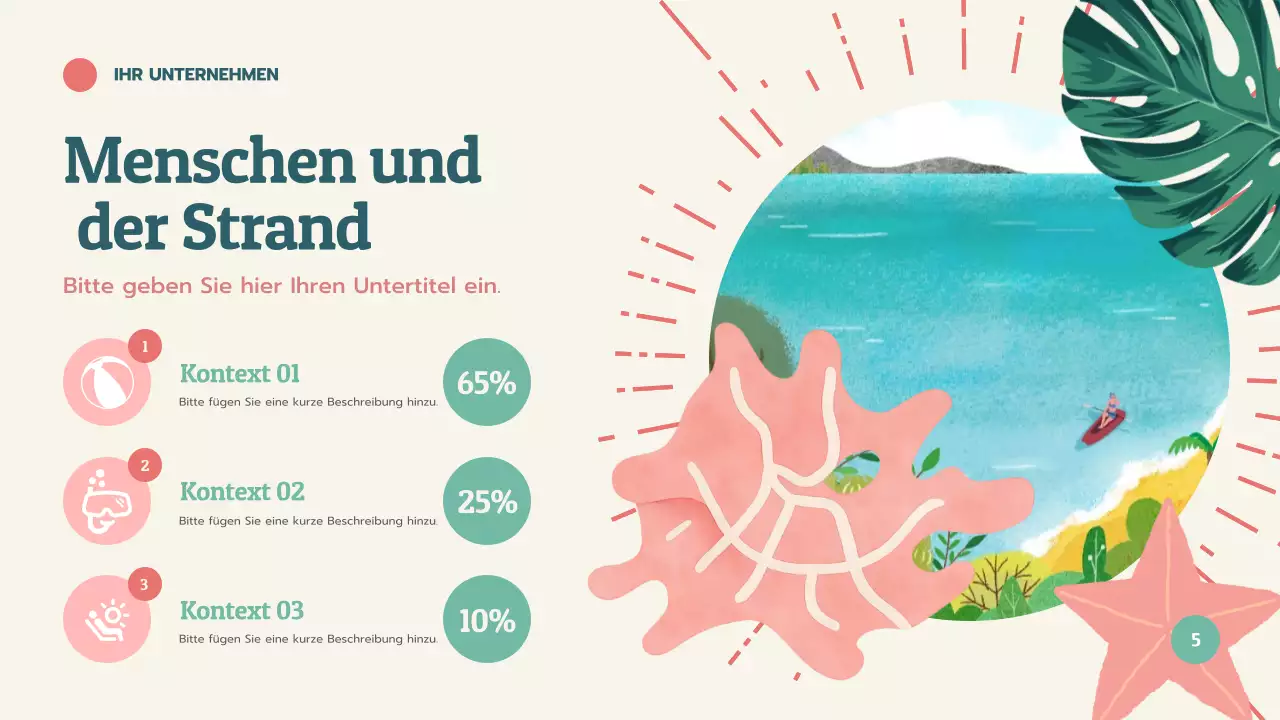 Korallentropische Lernpräsentation