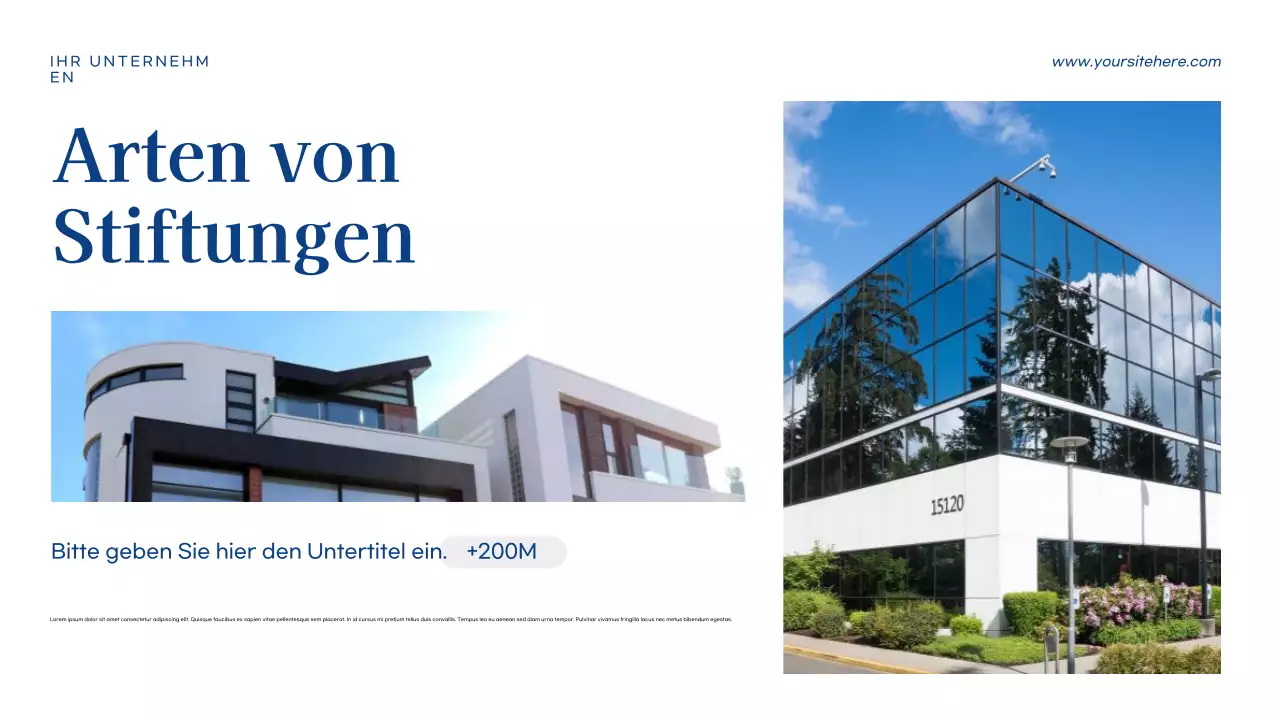 Blaue moderne Geschäftspräsentation