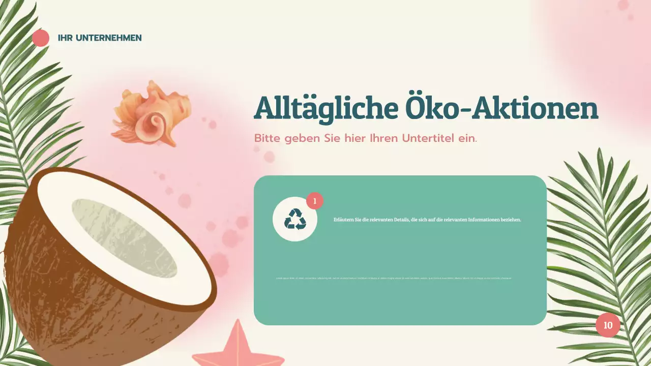 Korallentropische Lernpräsentation