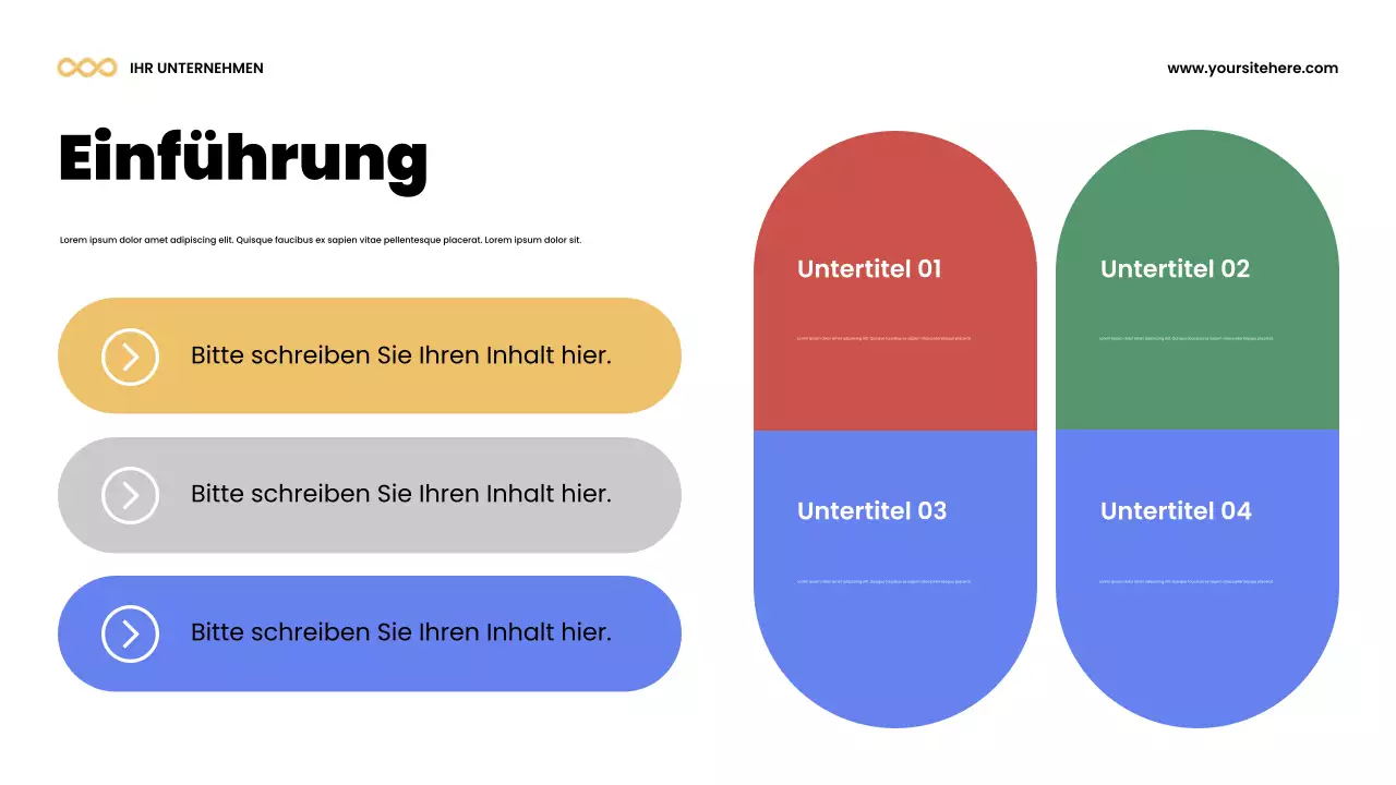 Farbenfrohe, moderne Teamankündigung Präsentation