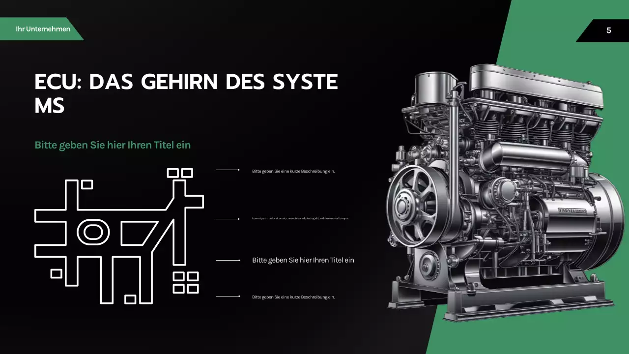 Schwarze moderne Automobilpräsentation