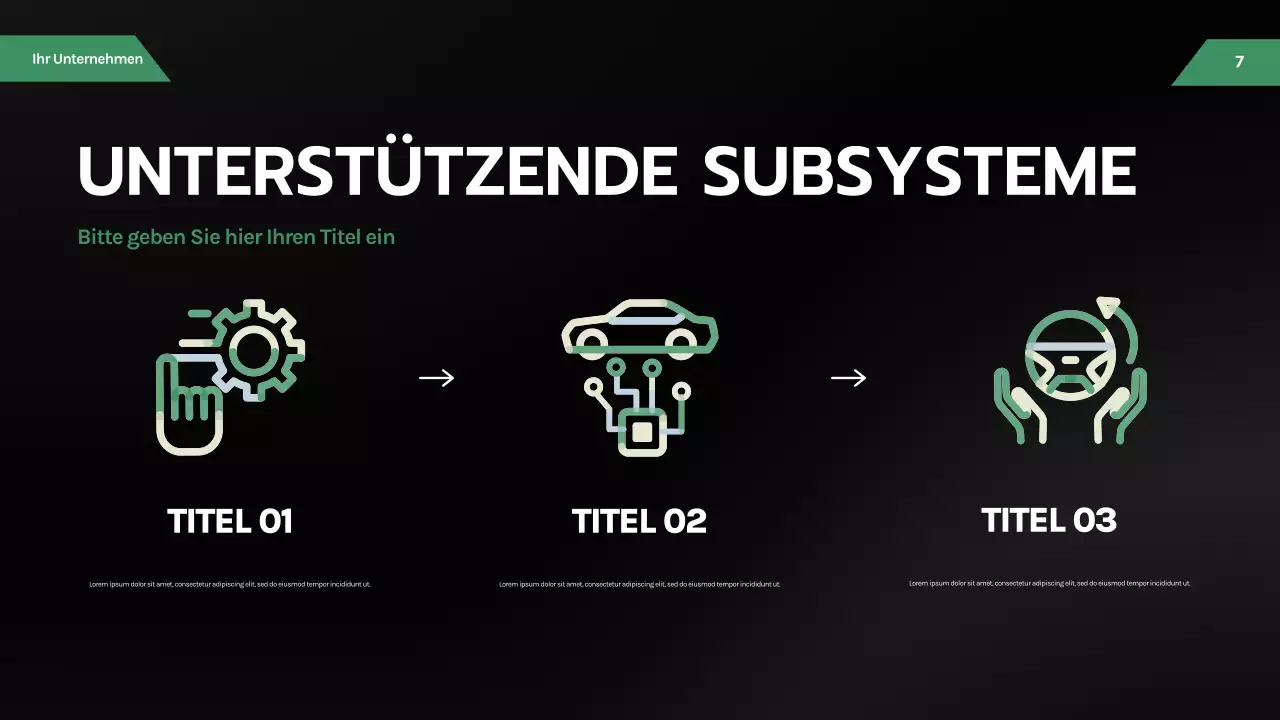 Schwarze moderne Automobilpräsentation