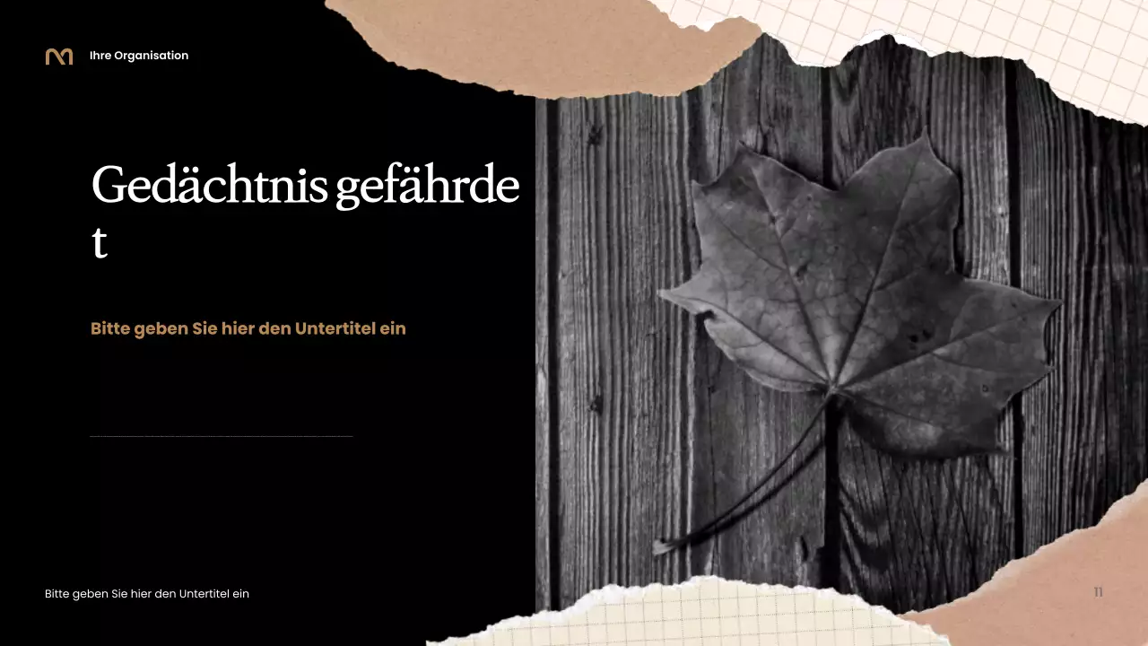 Schwarze elegante Erinnerungspräsentation