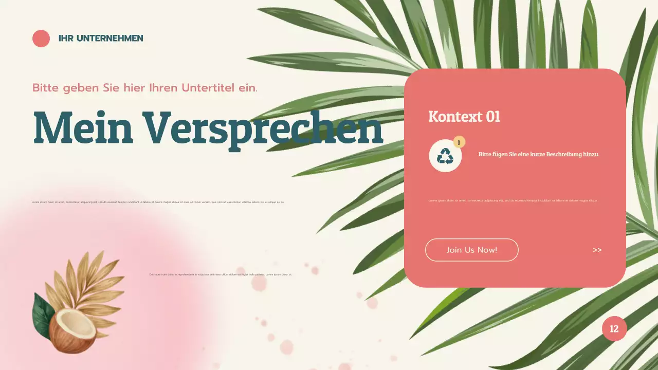 Korallentropische Lernpräsentation