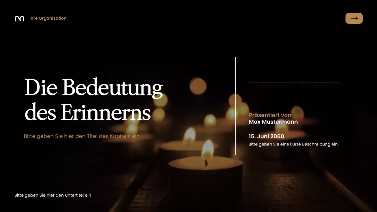 Schwarze elegante Erinnerungspräsentation