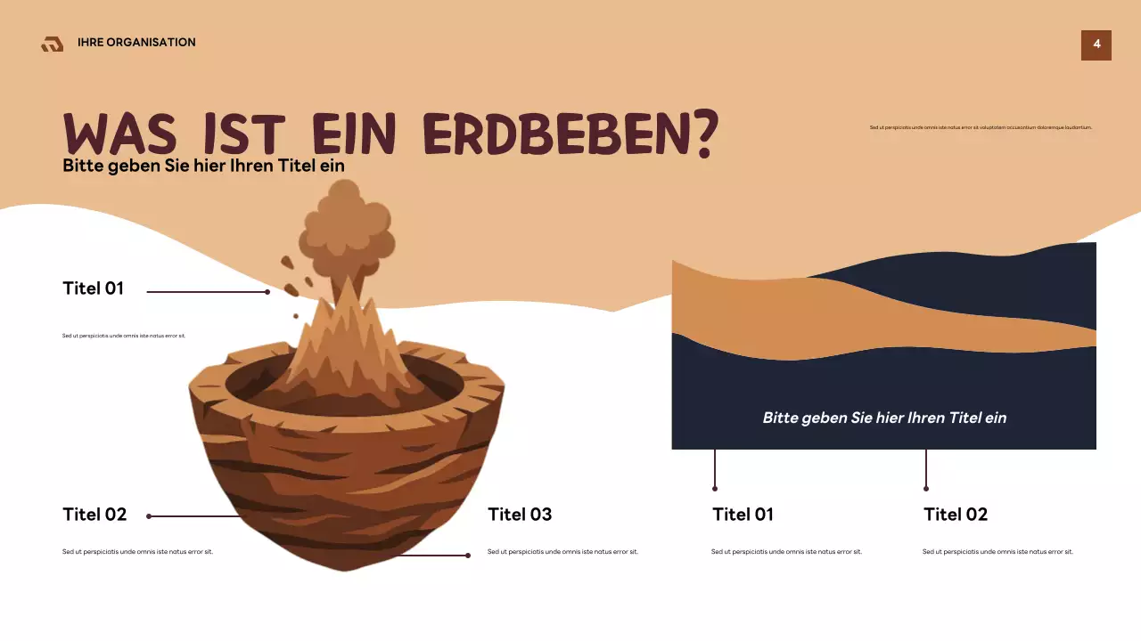 Brauner Retro-Geologieführer Präsentation