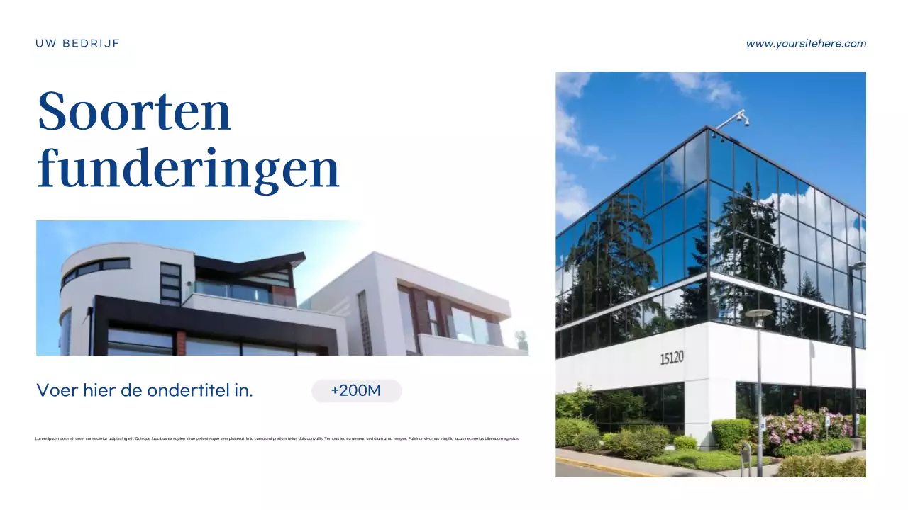 Blauwe moderne bedrijfspresentatie