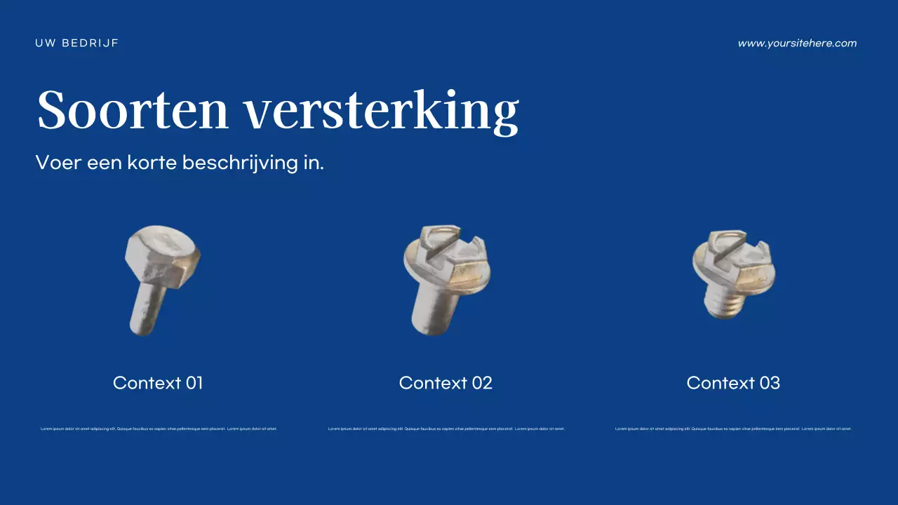 Blauwe moderne bedrijfspresentatie