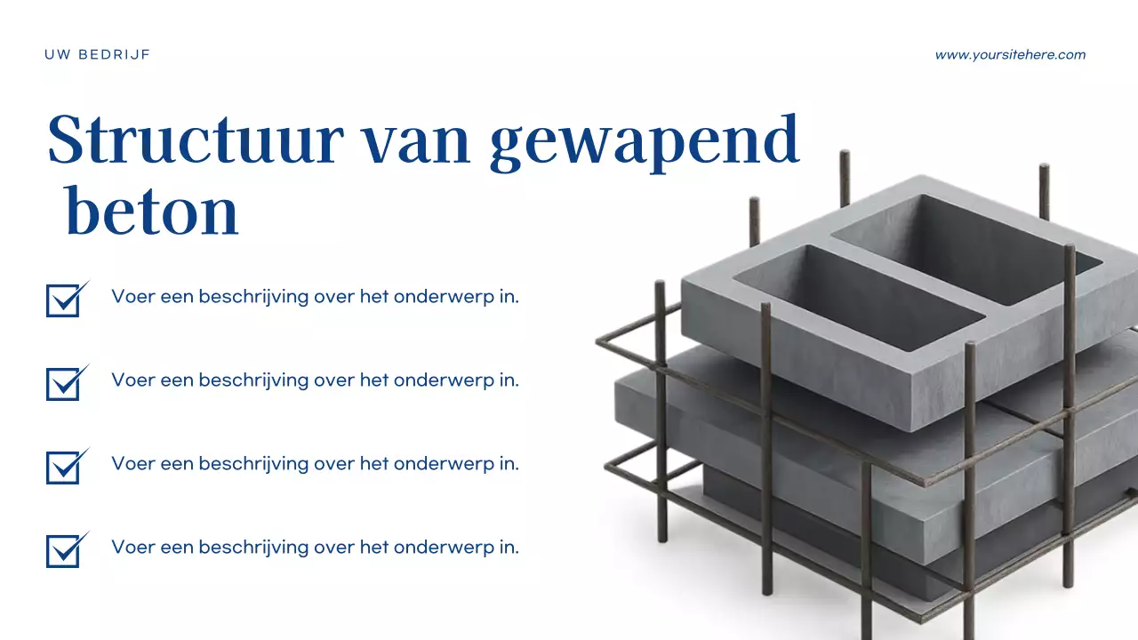 Blauwe moderne bedrijfspresentatie