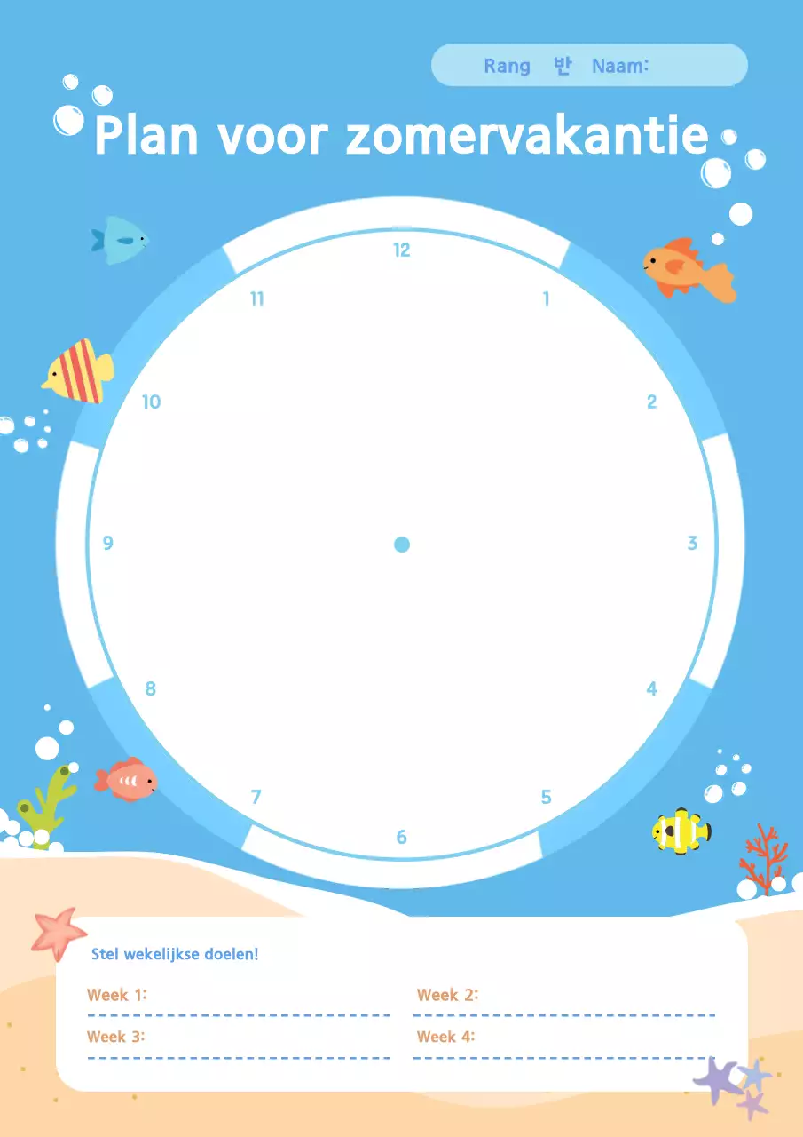 Hemelsblauwe baby vakantieplanner