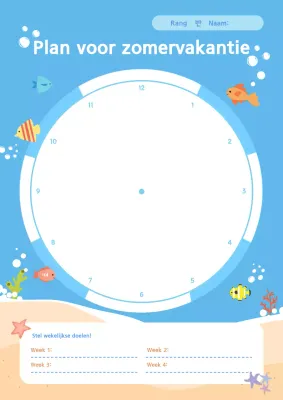 Hemelsblauwe baby vakantieplanner