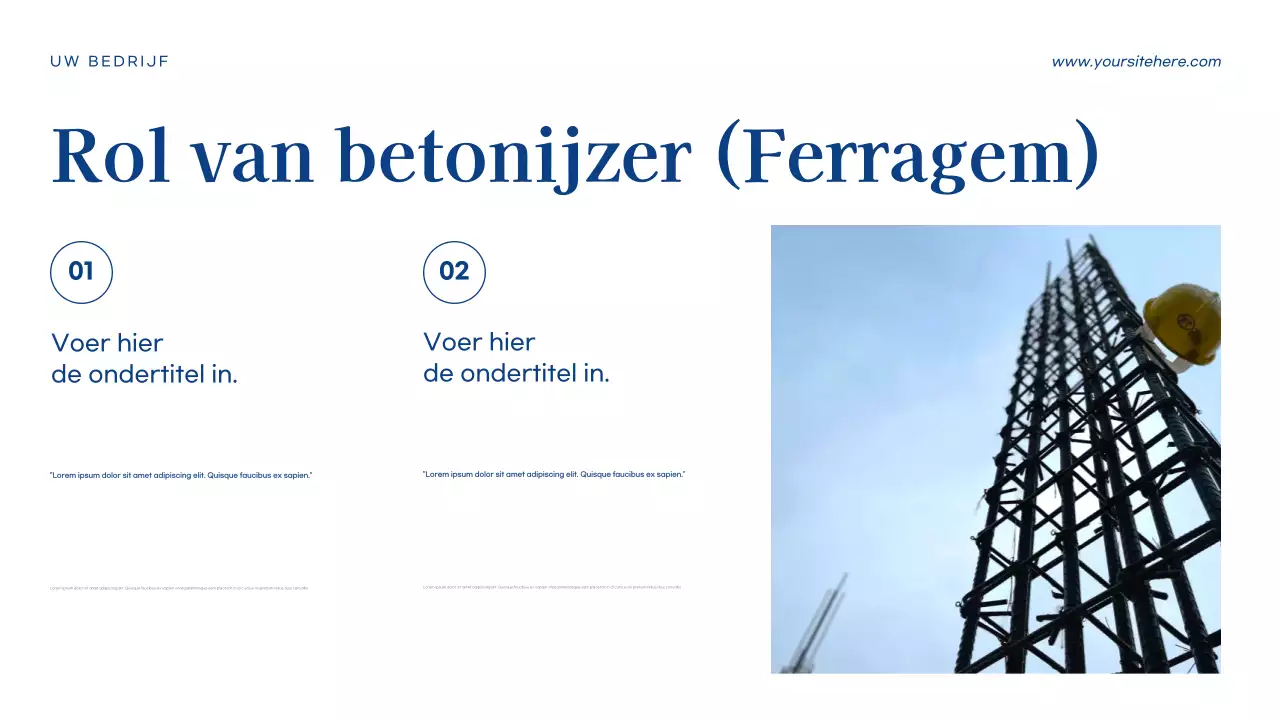 Blauwe moderne bedrijfspresentatie