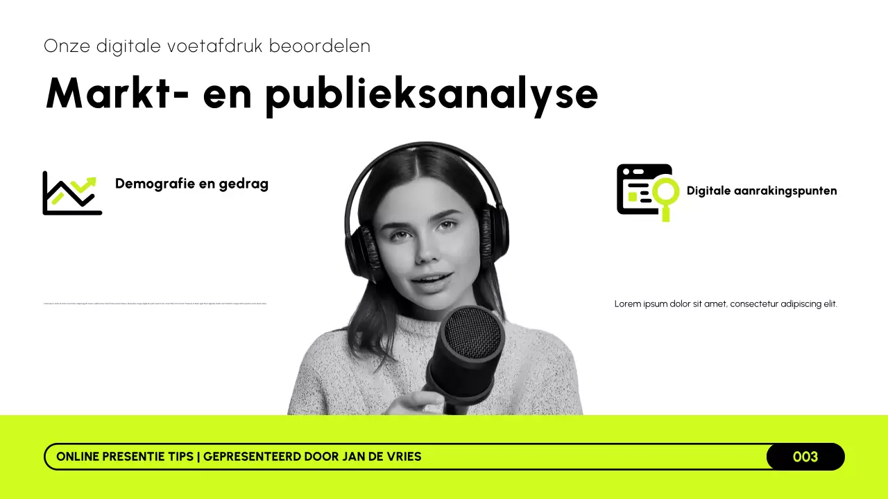 Lime Black and White moderne online marketingstrategie presentatie