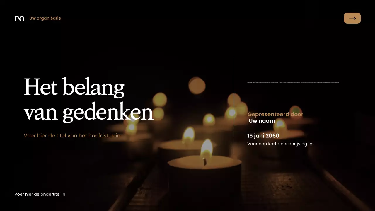 Zwarte Elegante Herinneringspresentatie