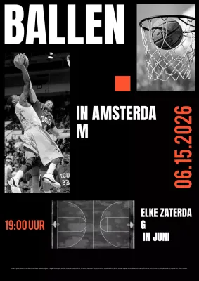 Zwarte stedelijke regionale sportposter