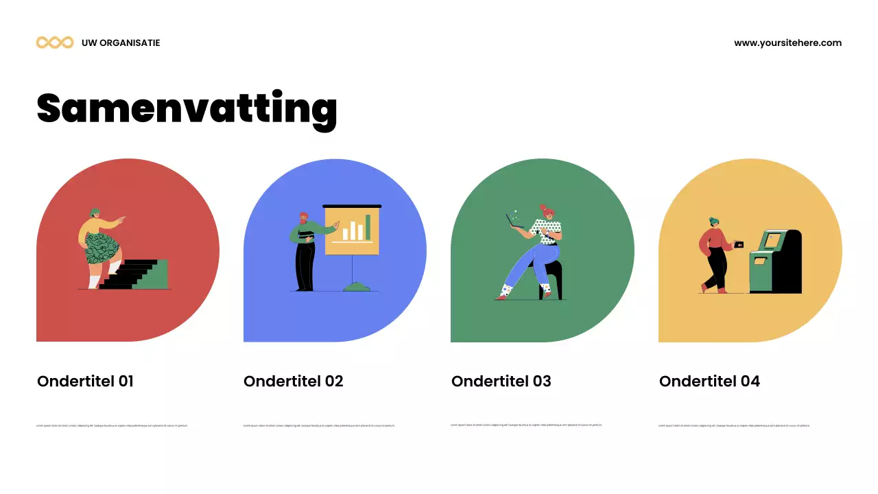 Kleurrijke moderne teamaankondigingspresentatie