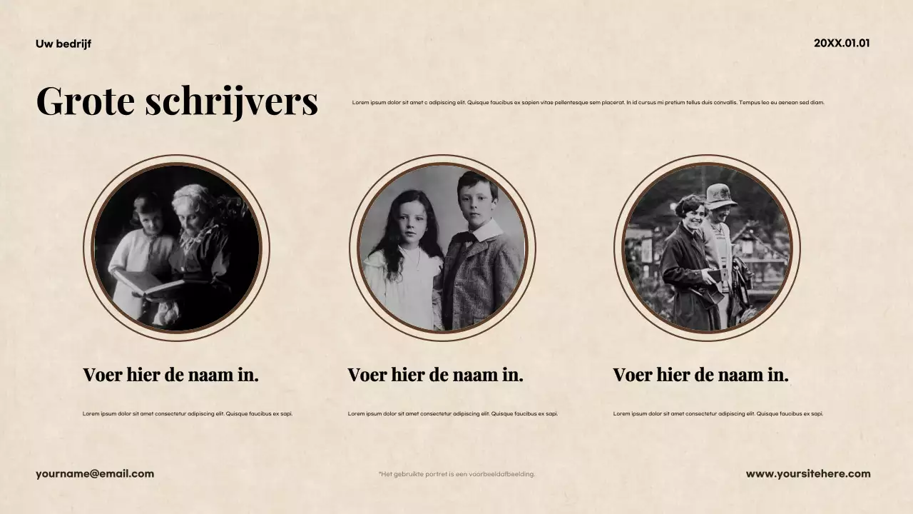 Beige Klassieke Literatuur Presentatie