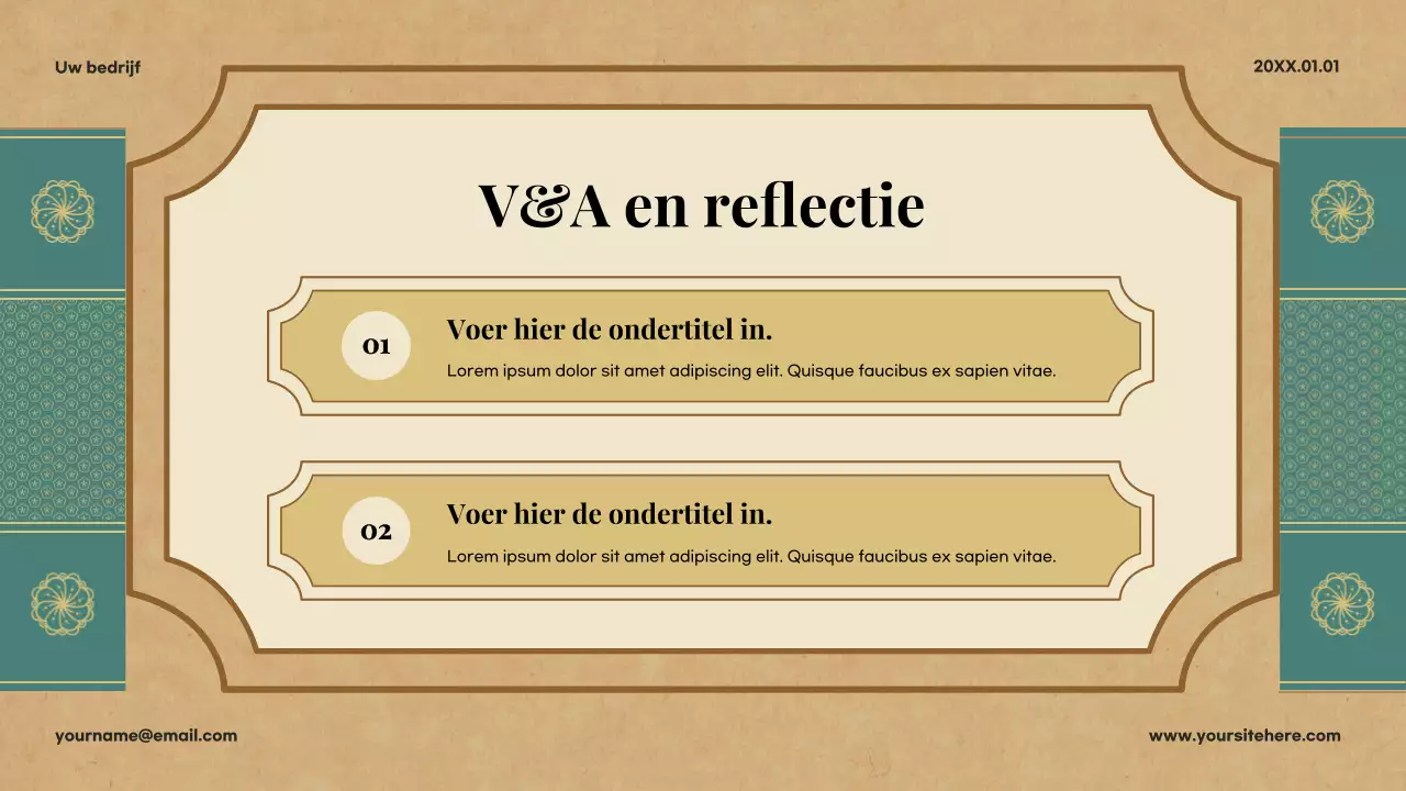 Beige Klassieke Literatuur Presentatie