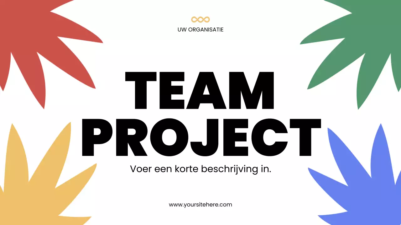 Kleurrijke moderne teamaankondigingspresentatie