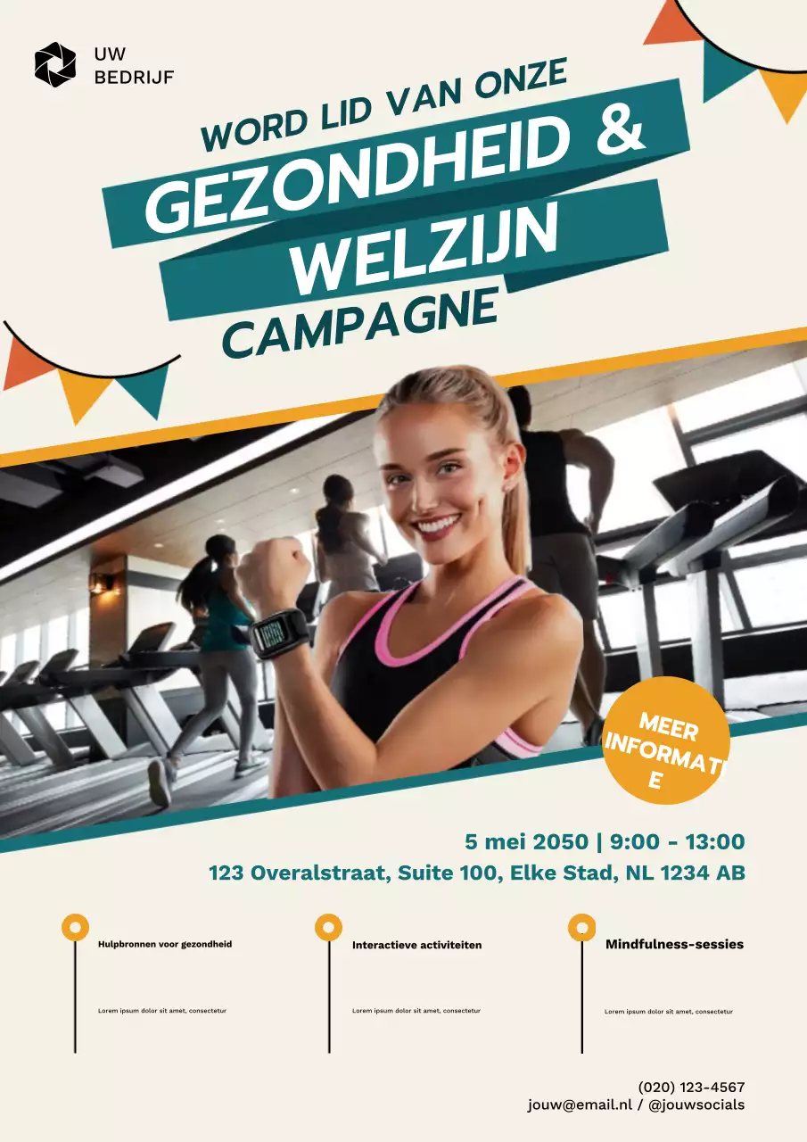 Beige moderne wellness promotieposter
