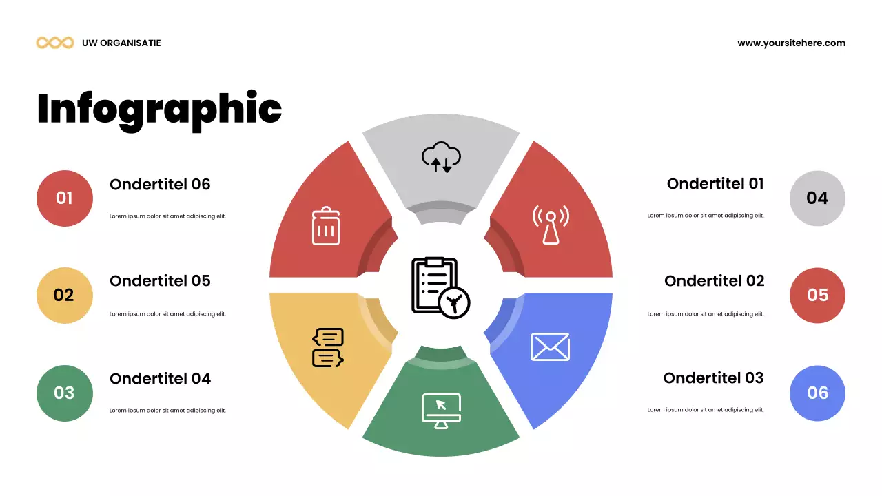 Kleurrijke moderne teamaankondigingspresentatie