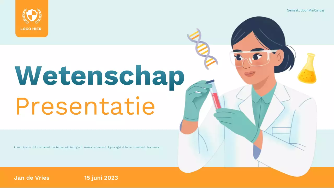 Presentatie van de Orange Modern Science Class