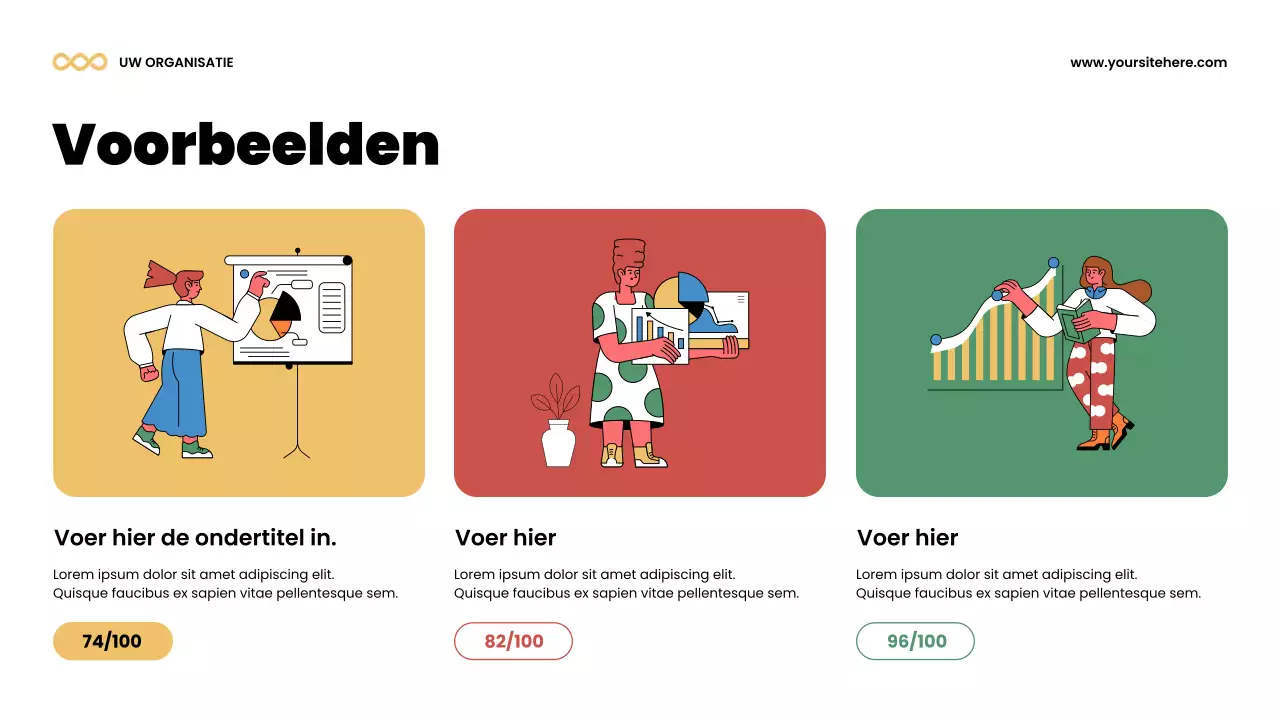 Kleurrijke moderne teamaankondigingspresentatie