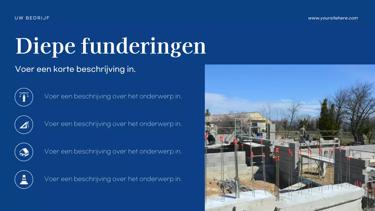 Blauwe moderne bedrijfspresentatie