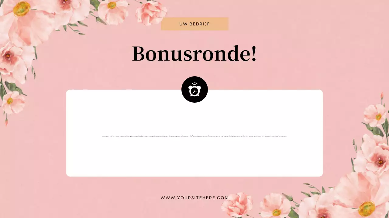 Beige bloemenquizuitnodigingpresentatie