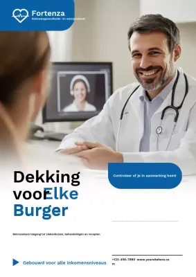 Blauwe moderne gezondheidszorg advertentieposter