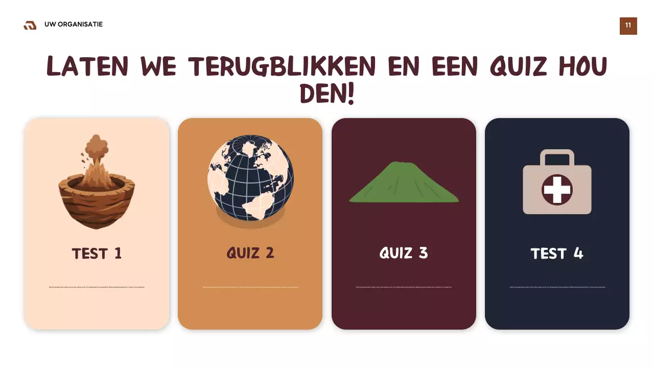 Presentatie van de Brown Retro Geology Guide