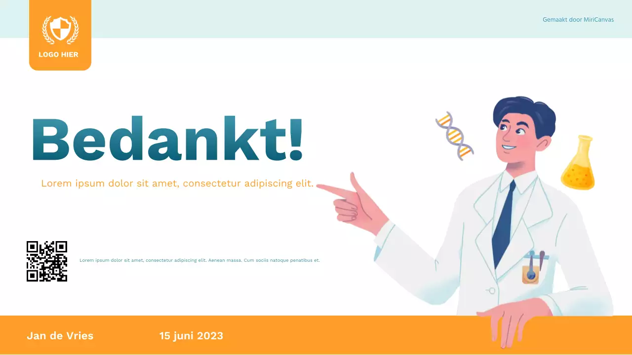 Presentatie van de Orange Modern Science Class