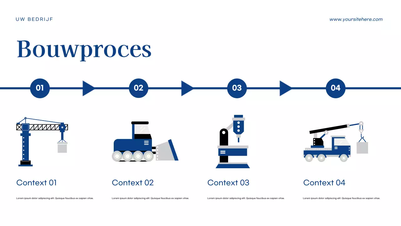 Blauwe moderne bedrijfspresentatie
