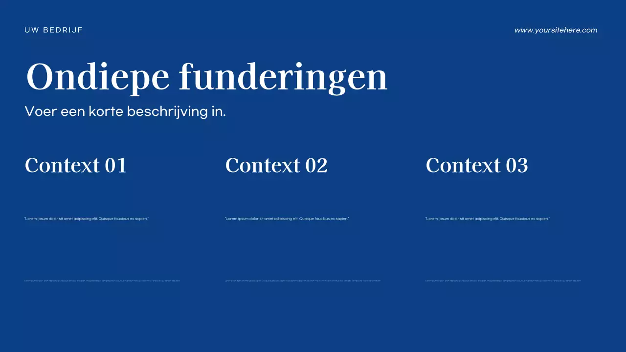 Blauwe moderne bedrijfspresentatie