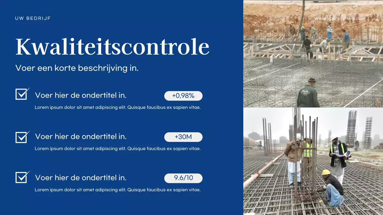 Blauwe moderne bedrijfspresentatie