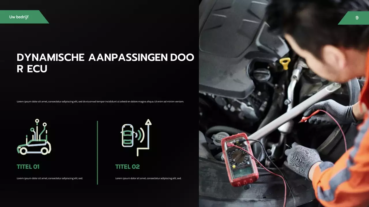 Presentatie van zwarte moderne auto's