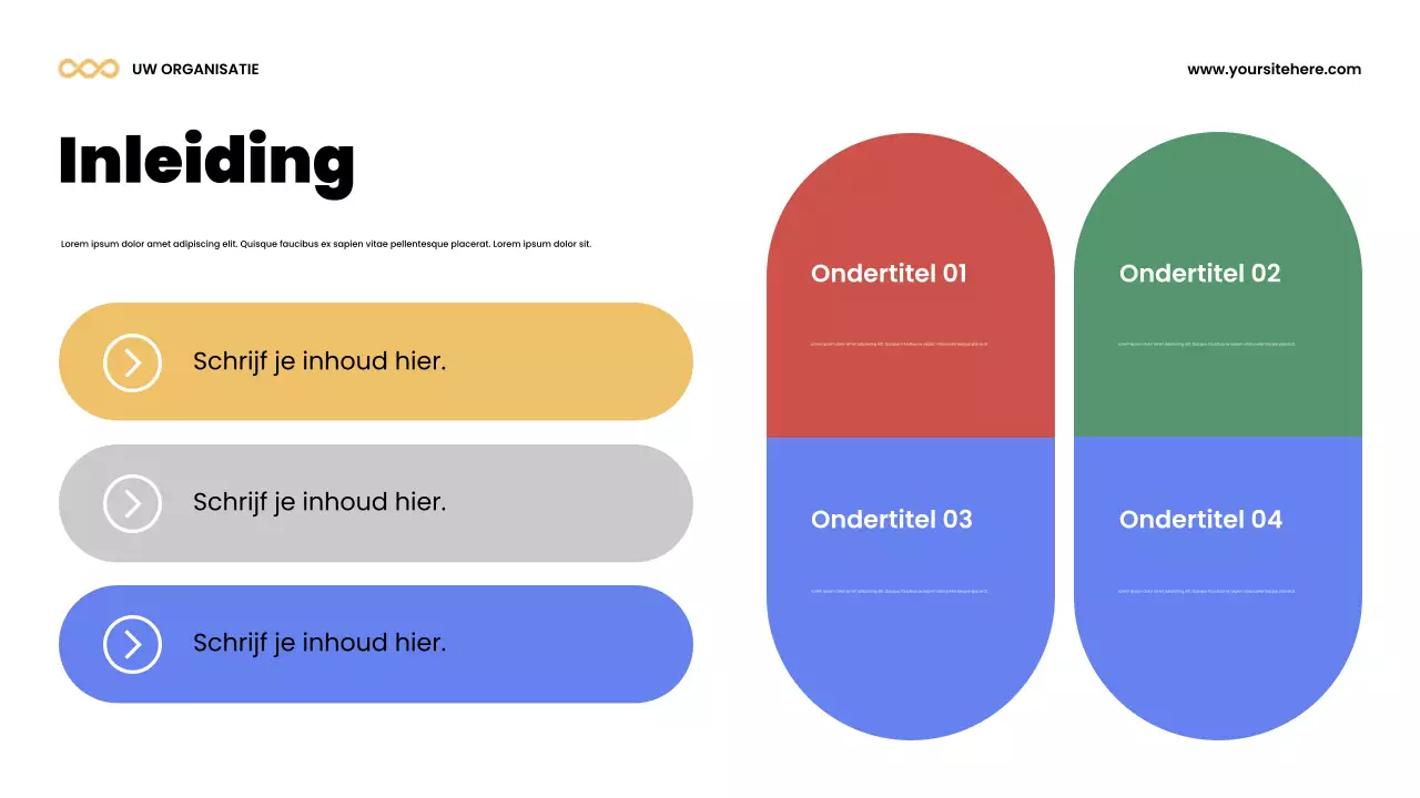 Kleurrijke moderne teamaankondigingspresentatie