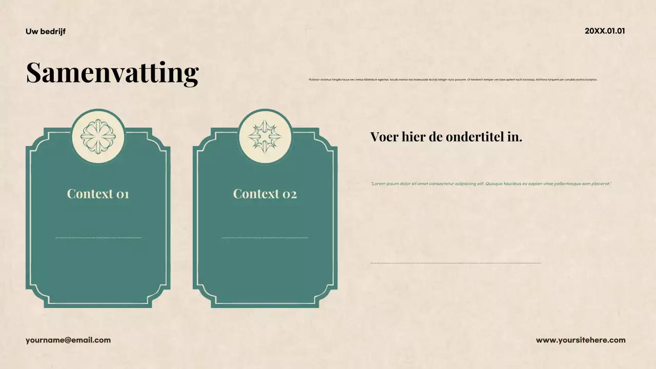 Beige Klassieke Literatuur Presentatie