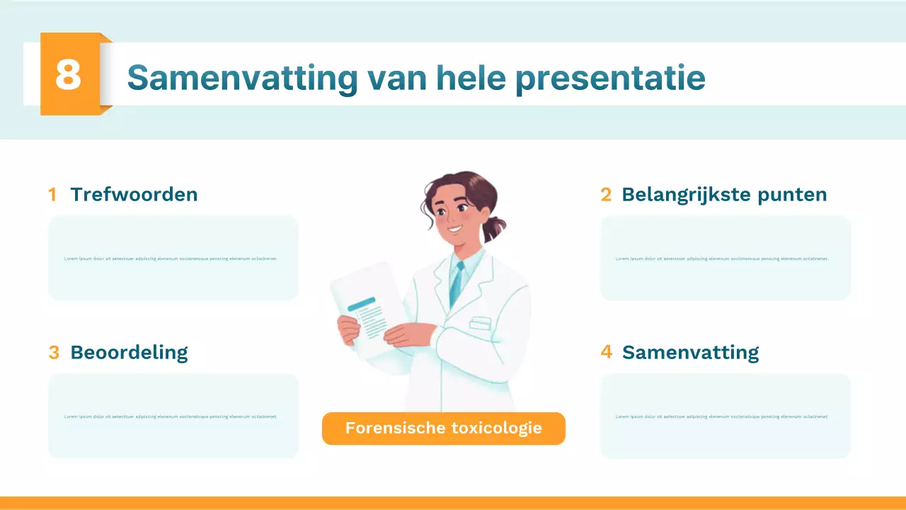Presentatie van de Orange Modern Science Class
