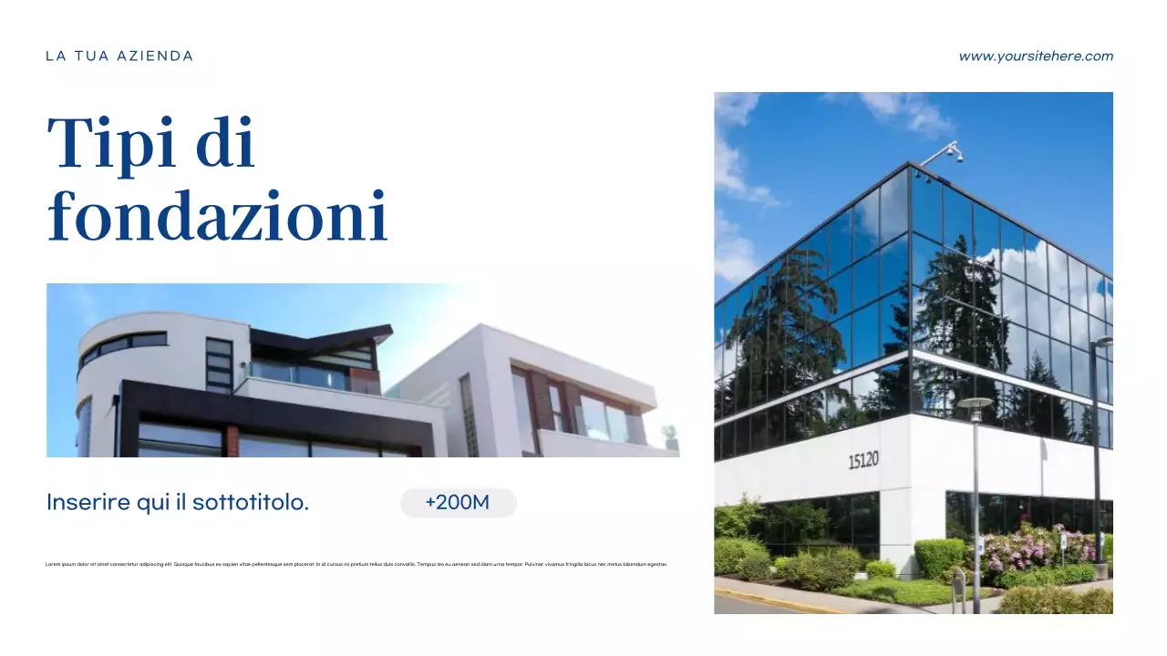 Presentazione aziendale moderna blu