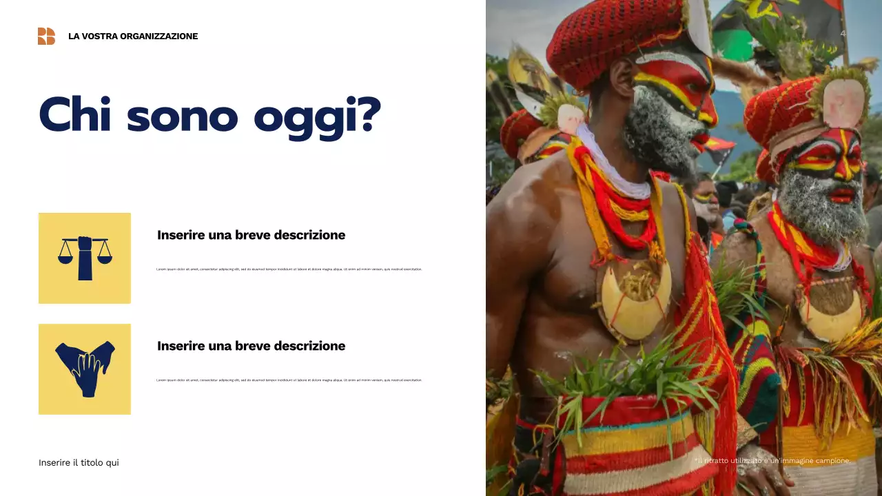 Presentazione della cultura tradizionale beige